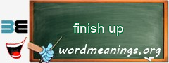 WordMeaning blackboard for finish up